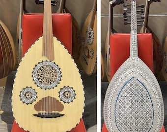 M23 Egyptian Arabic pearl OUD Classic advanced/professional UD with free padded bag/2 Pick Instrument