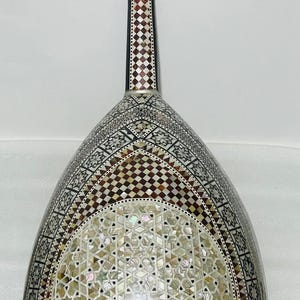 M22 Egyptisch-Arabisch blauw parelmoer OUD Klassieke geavanceerde/professionele UD met gratis harde etui/gewatteerde tas/2 plectrum afbeelding 8