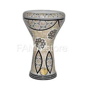 05m 17 inches Drum Darbuka tabla doumbek mother of pearl Gawharet El fan free bag , extra head and tuning tool  Egyptian hand made