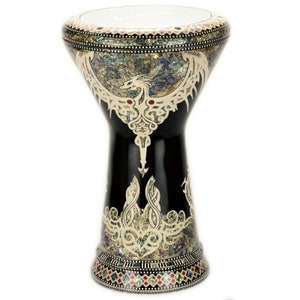 19 inch M50-drum Darbuka tabla doumbek blauw parelmoer Gawharet El fan gratis tas, extra vel en stemgereedschap Egyptisch handgemaakt
