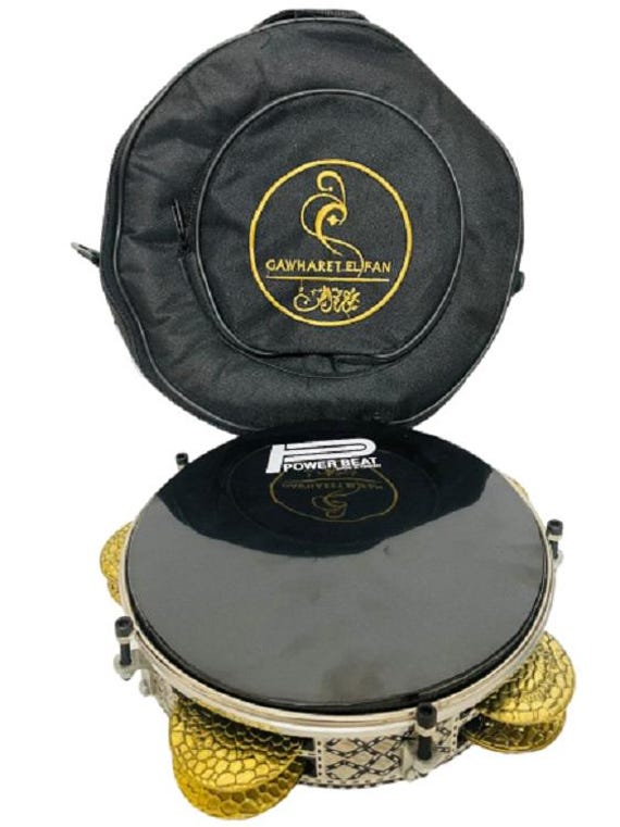 Egyptian Professional Tambourine Req , Riq Inlaid Mother of Pearl