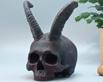 Replica van een menselijke schedel: handgeschilderd 3D-geprint gotisch decor