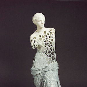 Statuette de Vénus de Milo, sculpture grecque antique d’Aphrodite, déesse de l’amour, résine imprimée en 3D, 35 cm / 14 pouces de hauteur