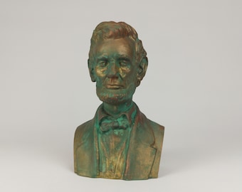 金のエイブラハム・リンカーン胸像：歴史的なアメリカ大統領像 - Etsy 日本