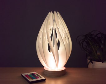 Teardrop Table Lamp, multicolored, 3D printed, modern home decor, office/home lighting, maths abstract gift