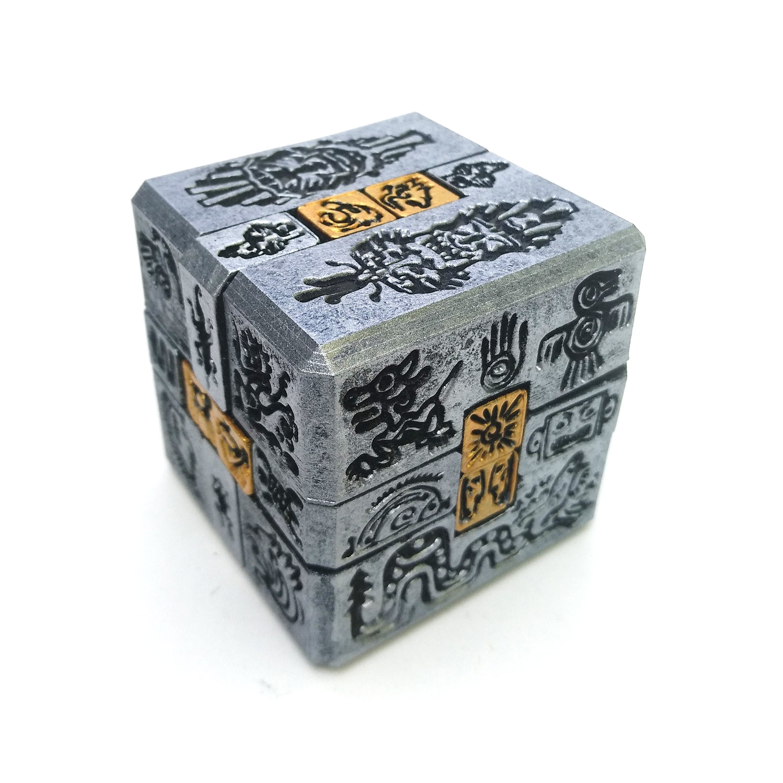 Aztec Interlocking Puzzle, 3D Printed Brain Teaser, Burr