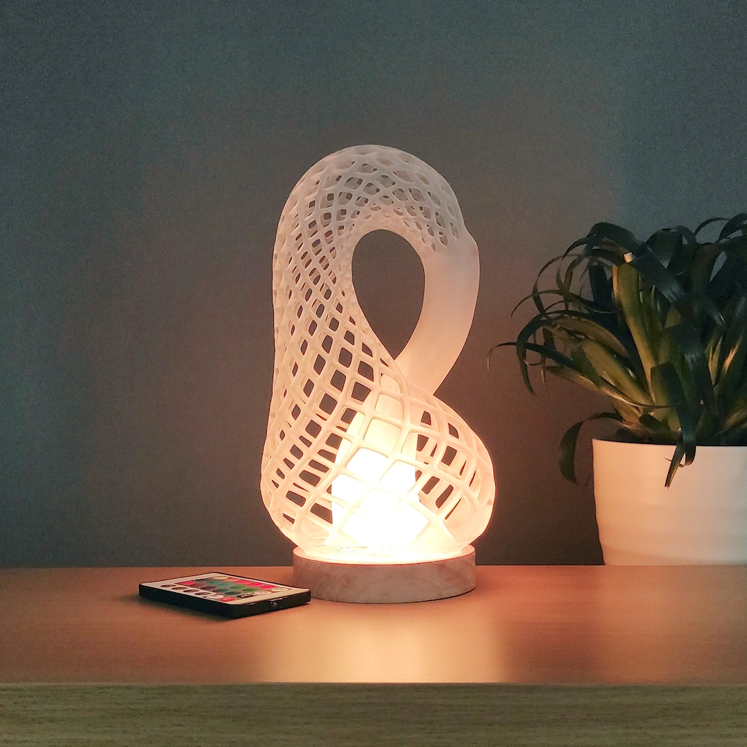 Klein Bottle Desk Lamp, Multicolored, 3D Printed, Modern Home Decor ...