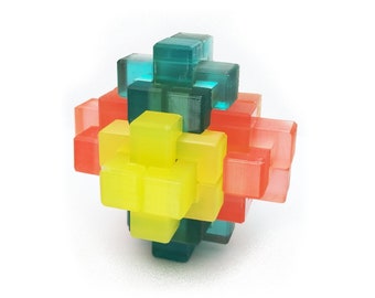 Interlocking Burr puzzle, Brain Teaser, STEM gift for teens, present for boys and girls