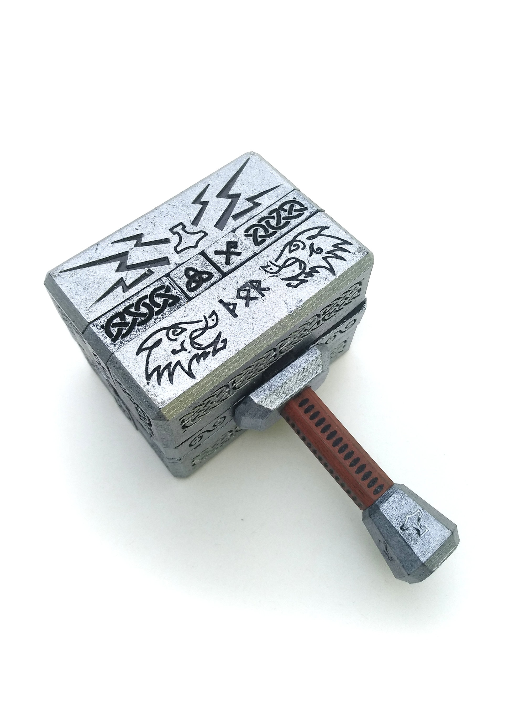 Thor Hammer Interlocking Puzzle With Stand 3D Printed Brain Etsy