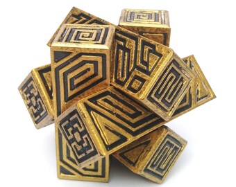 Interlocking Burr puzzle, Black and gold, Great brain teaser, Enjoyable Stem toy, gift for him and her