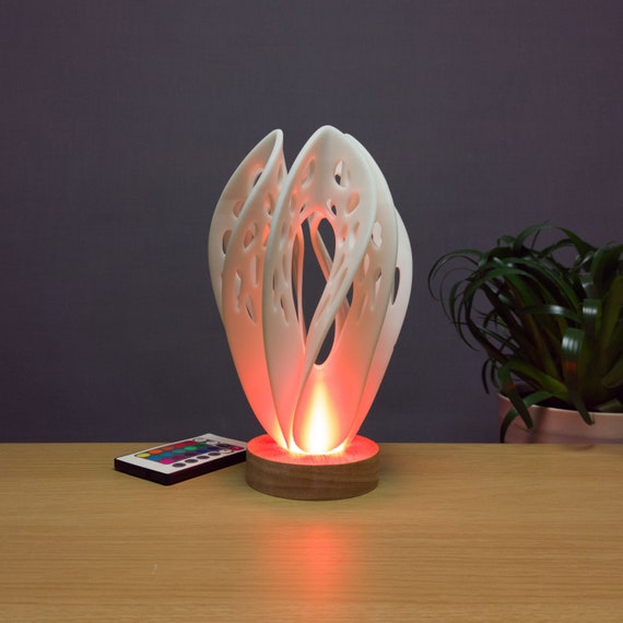 Tulip Shaped Desk Lamp Multicolored 3D Printed Modern Home
