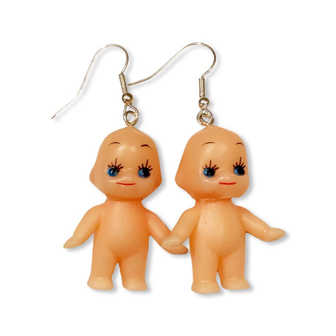 Mini Baby Doll Earrings Etsy