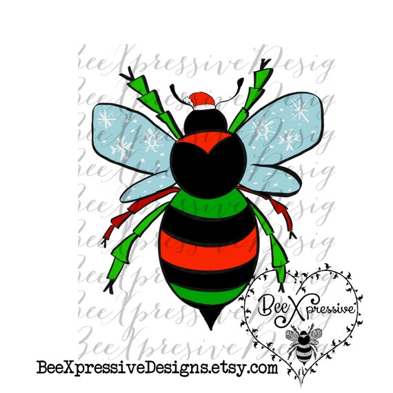 Weihnachten Honig Biene Digitaler Download Clipart Png Etsy