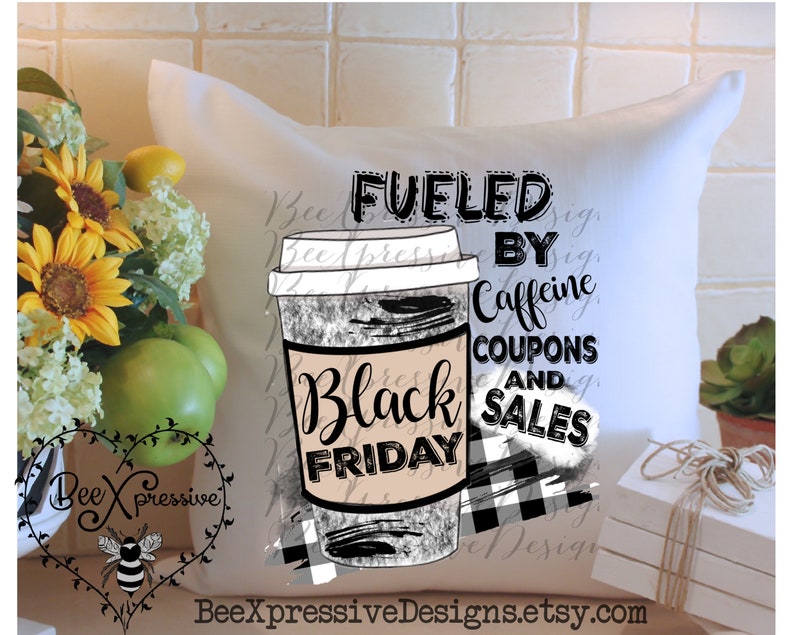 Black Friday Coffee Digital Download Clipart PNG Sublimation Etsy