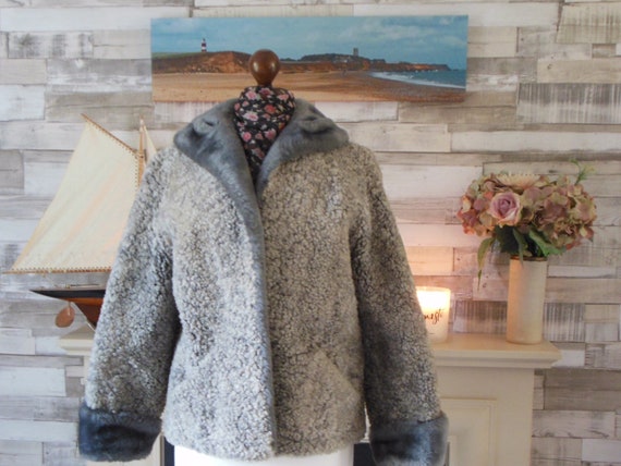 vintage 1950s Astrakhan Swing Jacket