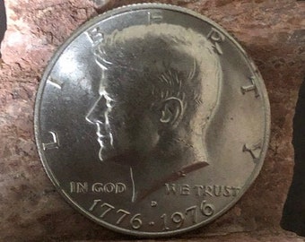 1976 Bicentennial JFK Half Dollar Coin - Iwo Jima U.S. Marines 24K Gold Gilded