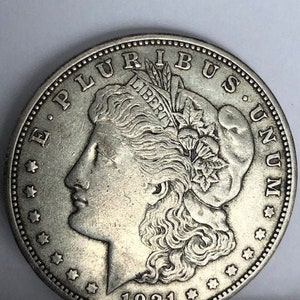 Genuine 1921 Morgan Silver Dollar, Philadelphia Mint, Last Year of Issue