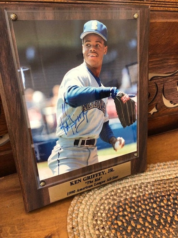 Ken Griffey, Jr. Signed Photograph, 8 X 10 Under Plexiglass on