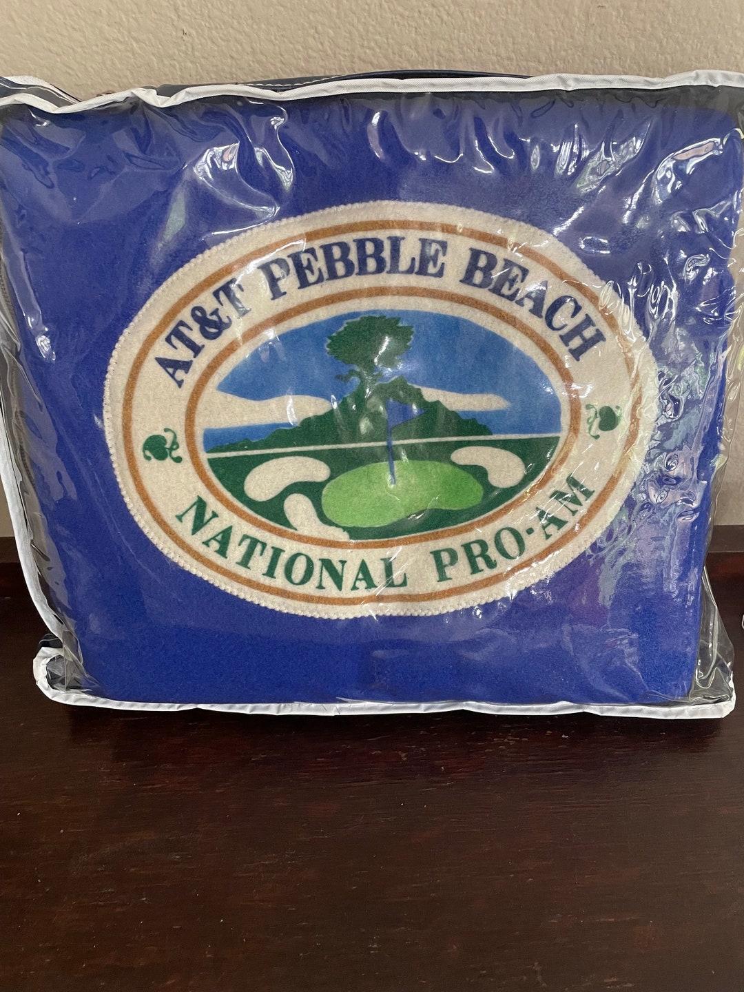 Vintage ATT Pebble Beach Pro Am Golf Tournament Blanket and Visor Etsy