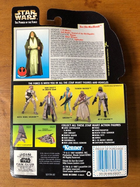 Vintage Star Wars Action Figure, Ben obi-wan Kenobi With Lightsaber and ...