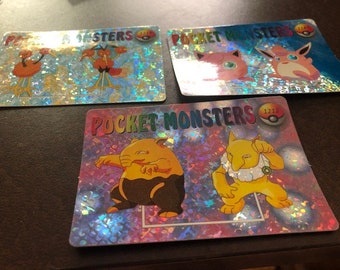 Vintage Pocket Monsters Vending Prism Holo Trading Stickers Vintage Pocket Monsters Vending Prism Holo Trading Stickers