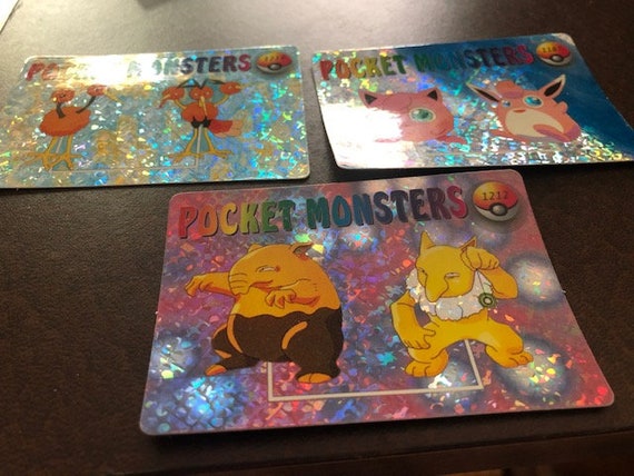 Vintage Pocket Monsters Vending Prism Holo Trading Stickers #1214