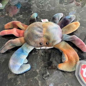 Vintage Beanie Baby Claude the Crab, Birthdate 9-3-1996, New with Tag