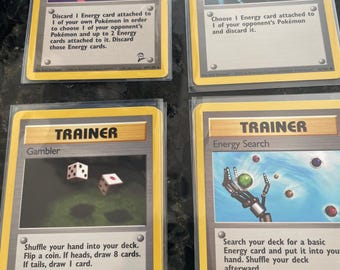 Vintage Pokemon Trainer Cards, Wizards of the Coast, 1999 - Etsy