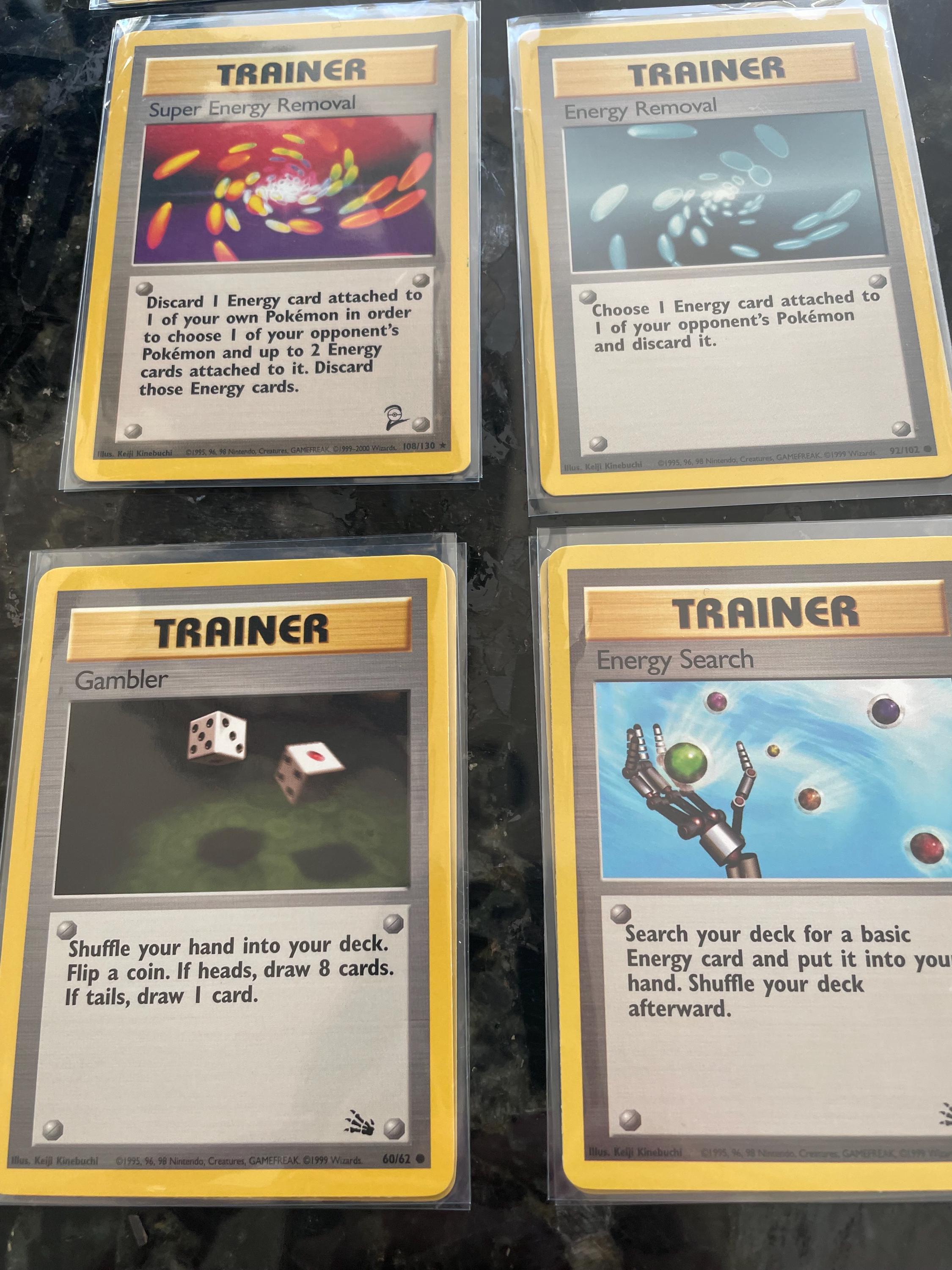 Vintage Pokemon Trainer Cards, Wizards of the Coast, 1999 - Etsy