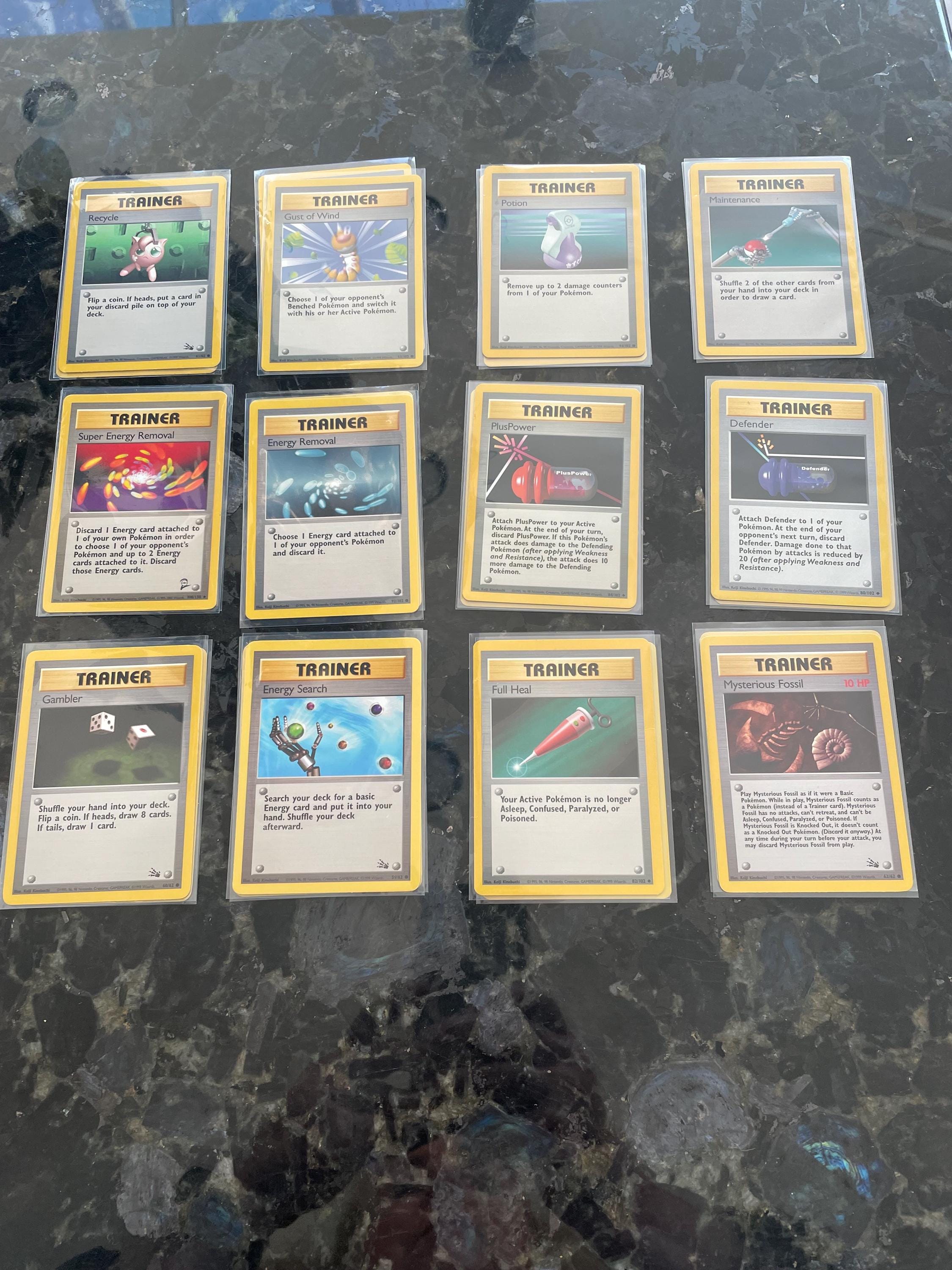 Vintage Pokemon Trainer Cards, Wizards of the Coast, 1999 - Etsy