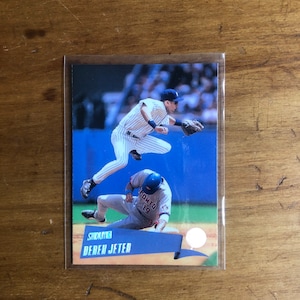 Vintage Derek Jeter Topps Stadium Baseball Card, New York Yankees Short Stop, Copyright 2000, 197