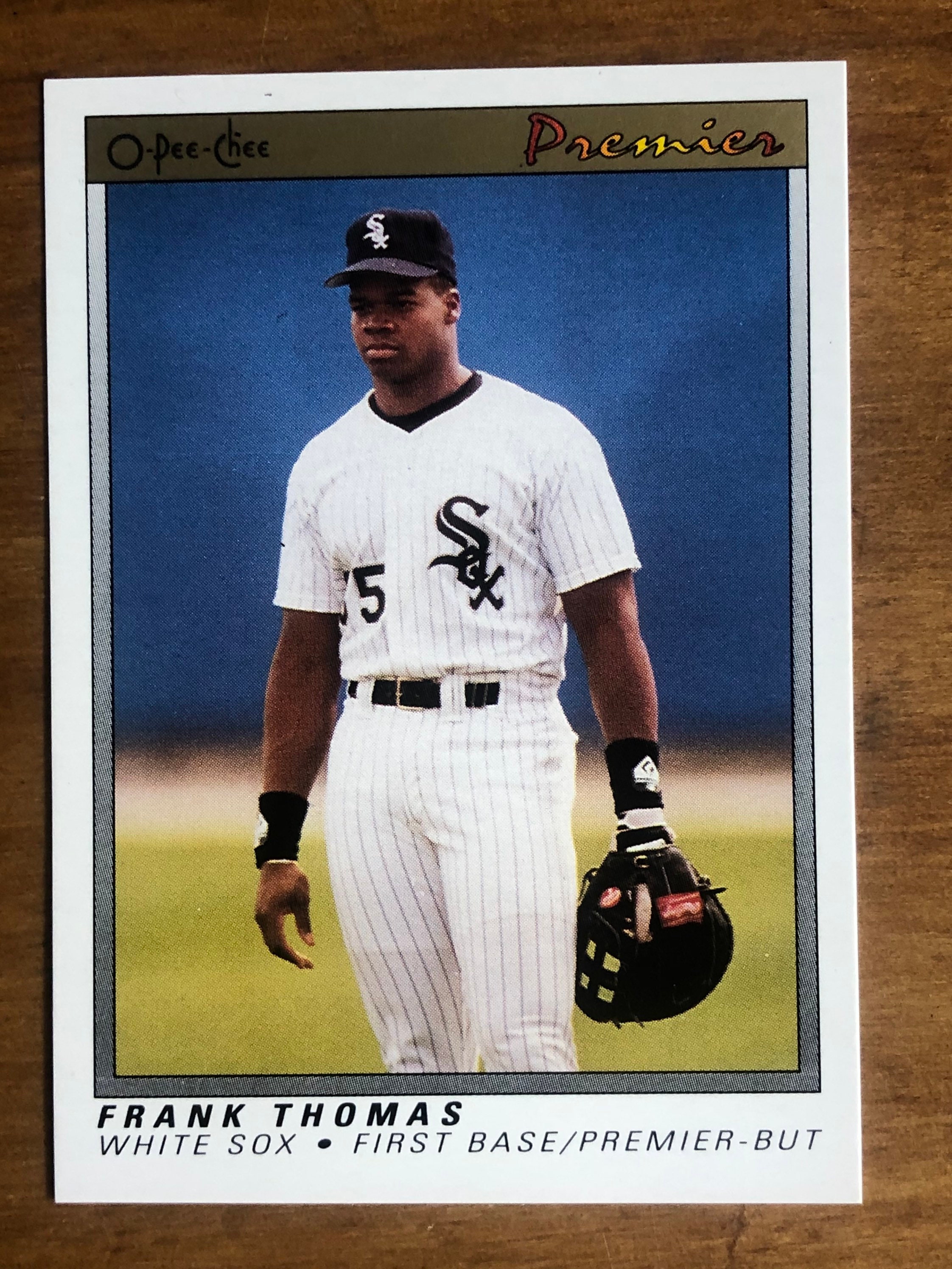 1991 O-pee-chee Premier Frank Thomas White Sox First Base 