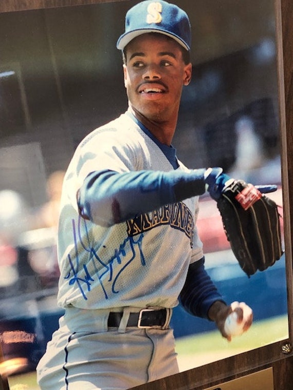 Ken Griffey, Jr. Signed Photograph, 8 X 10 Under Plexiglass on