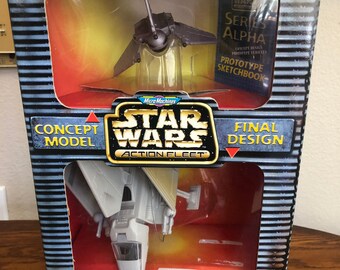 Vintage 1990's Star Wars Imperial Shuttle Action Fleet Series Alpha Concept Design Prototype Vehicles Incomplete Set