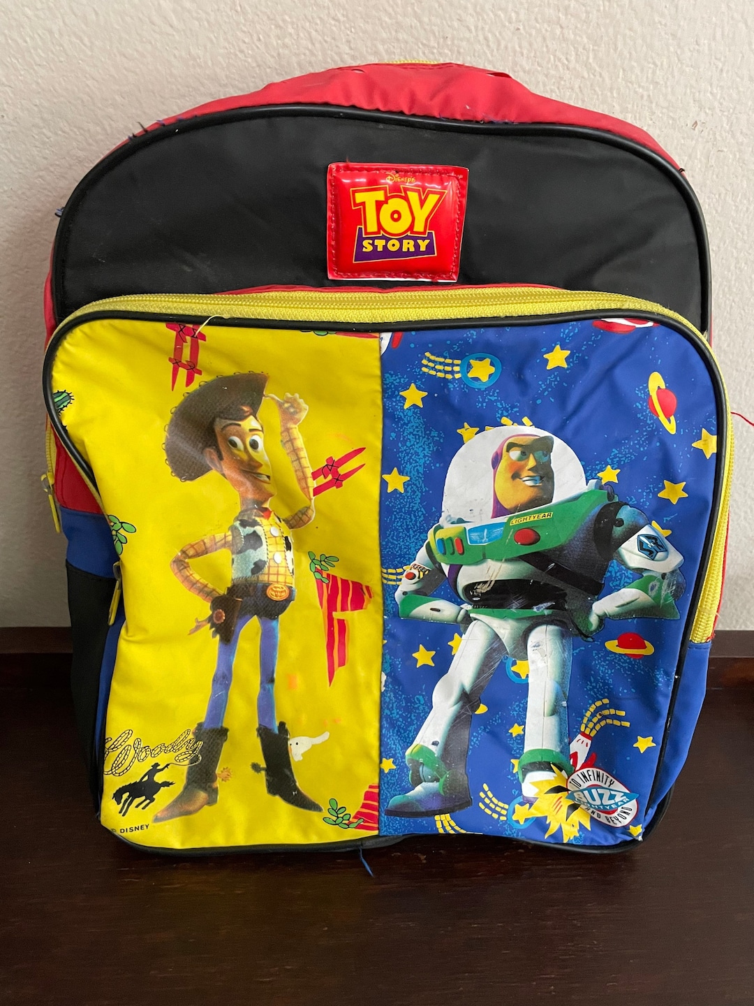 Vintage Disney Toy Story Woody and Buzz 1990's Backpack Etsy