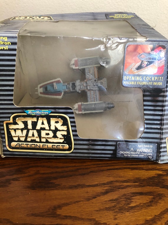 Vintage 1990's Star Wars Action Fleet Y Wing Starfighter, Galoob