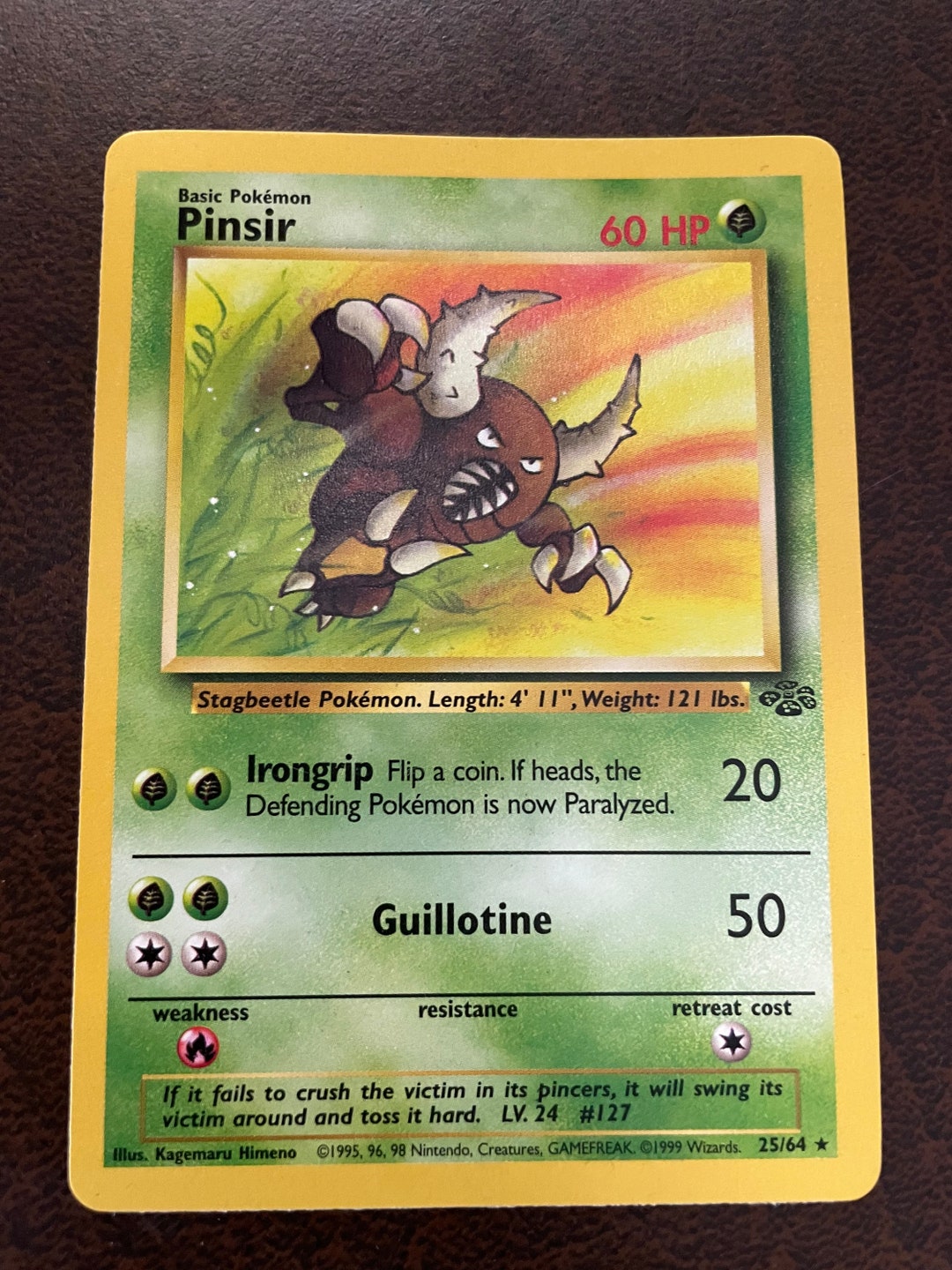 Pokemon Card, Pinsir, Jungle, 1999, 25/64 Wizards of the Coast With Free  First Edition Jigglypuff Card. Non-holo - Etsy