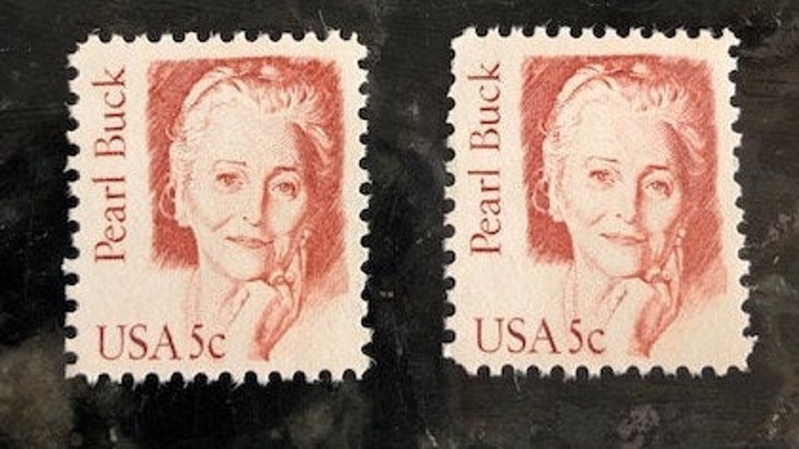10 Collectible U.S. Postage Stamps Pearl Buck 5 Cent Etsy