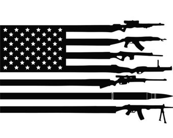 Gun Flag decal