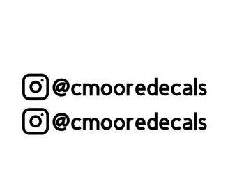 Instagram Name Decal - 2 Pack