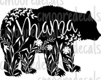 Mama Bear - Cut File - jpg - svg - png - instant download - for cricut, silhoutte etc