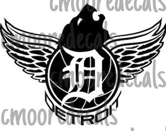 Detroit Logo Mashup cut file - eps - svg- pdf - jpg
