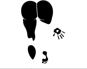 Booty Print  Decal 3.5”x5”