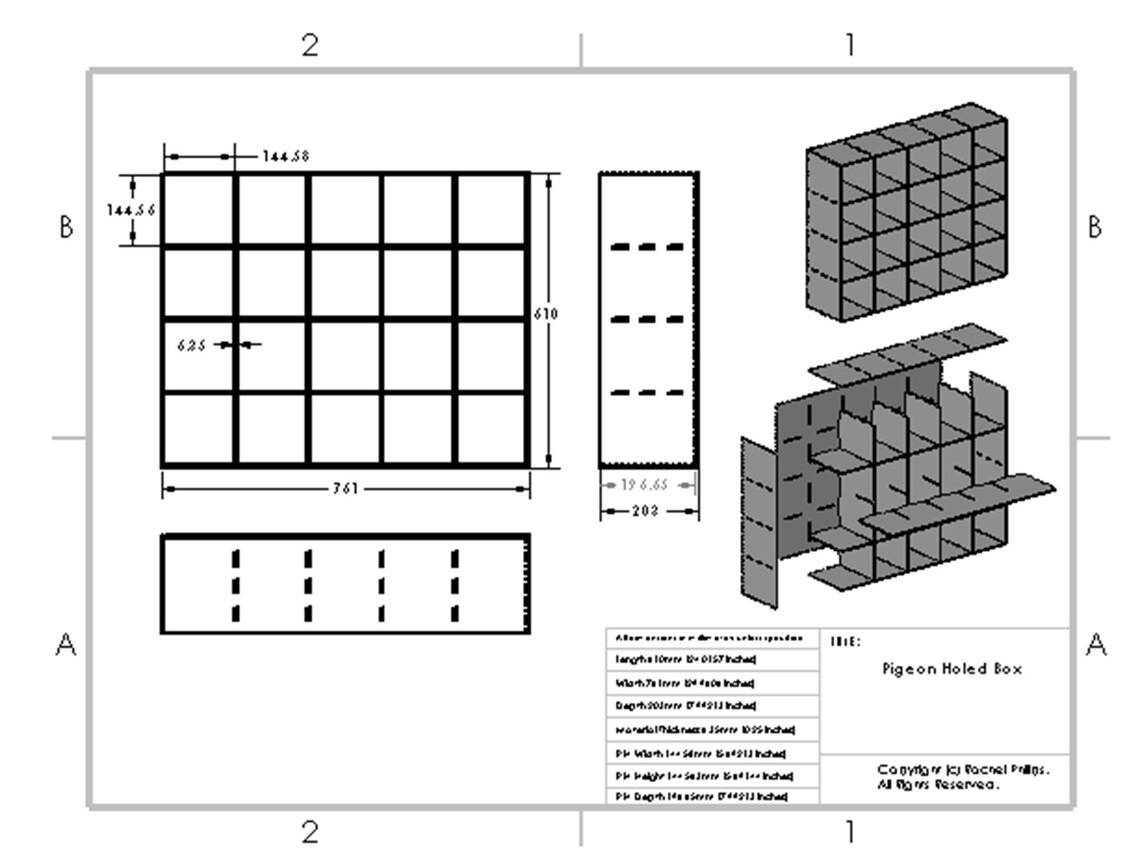 Pigeon Hole Box Pattern Download a Precision Vector Graphic Etsy