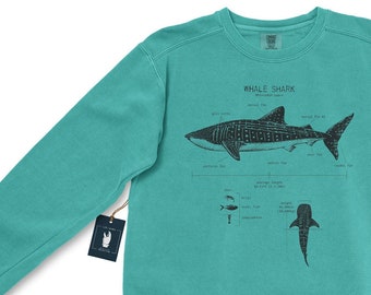 LifeShines Great White Anatomy Sweatshirt, Shark Sweatshirt, Nautical Art, Science Illustration, Great White Shark, Shark Sweatshirt, Shark Gifts