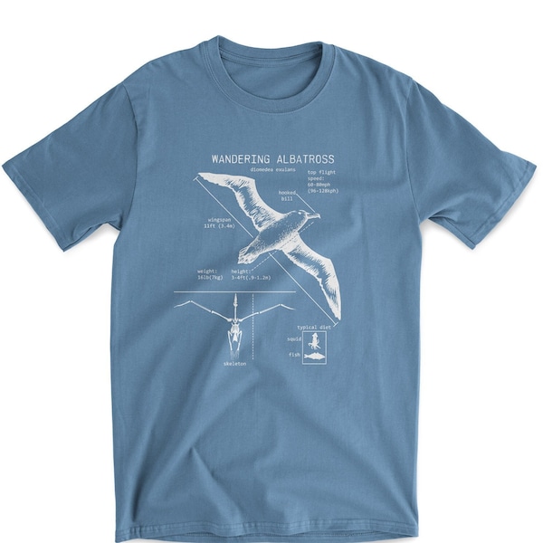 Albatross Anatomy T Shirt, Wandering Albatross Shirt, Seagull T Shirt, Marine Biologist T Shirt, Albatross Gifts, Albatross Artwork