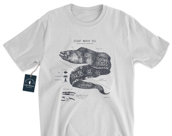 Moray Eel Anatomy T shirt, Eel T Shirt, Marine Biologist Shirt, Summer T shirt, Beach Shirt, Diver Shirt, Moray Eel T Shirt