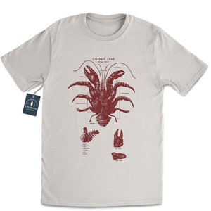 Coconut Crab Anatomy T shirt, Crab Biologist T-shirt, Screen Printed Crab Shirt, Marine Biology Crab T Shirt, Coconut Crab Biology