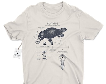 Platypus Anatomy T-shirt, Duck Billed Platypus, Australia Shirt, Wildlife Shirt, Animal T-shirt, Australian Tee, Biologist Shirt