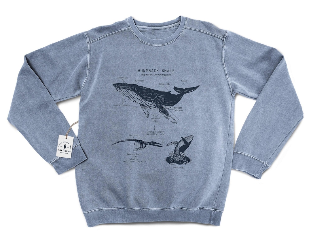 [COVERNAT]★Whale Raised Sweatshirt Whale Conservation Sweatshirt | Save the Right Whale | ifaw